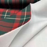 Burgundy Check Scuba Foam 3D Mono Jersey Fabric 2 Way Stretch