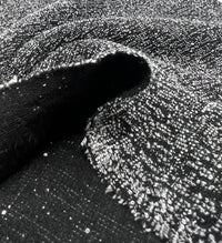 Black Grey Slubbed Knit Textured Stretch Fabric