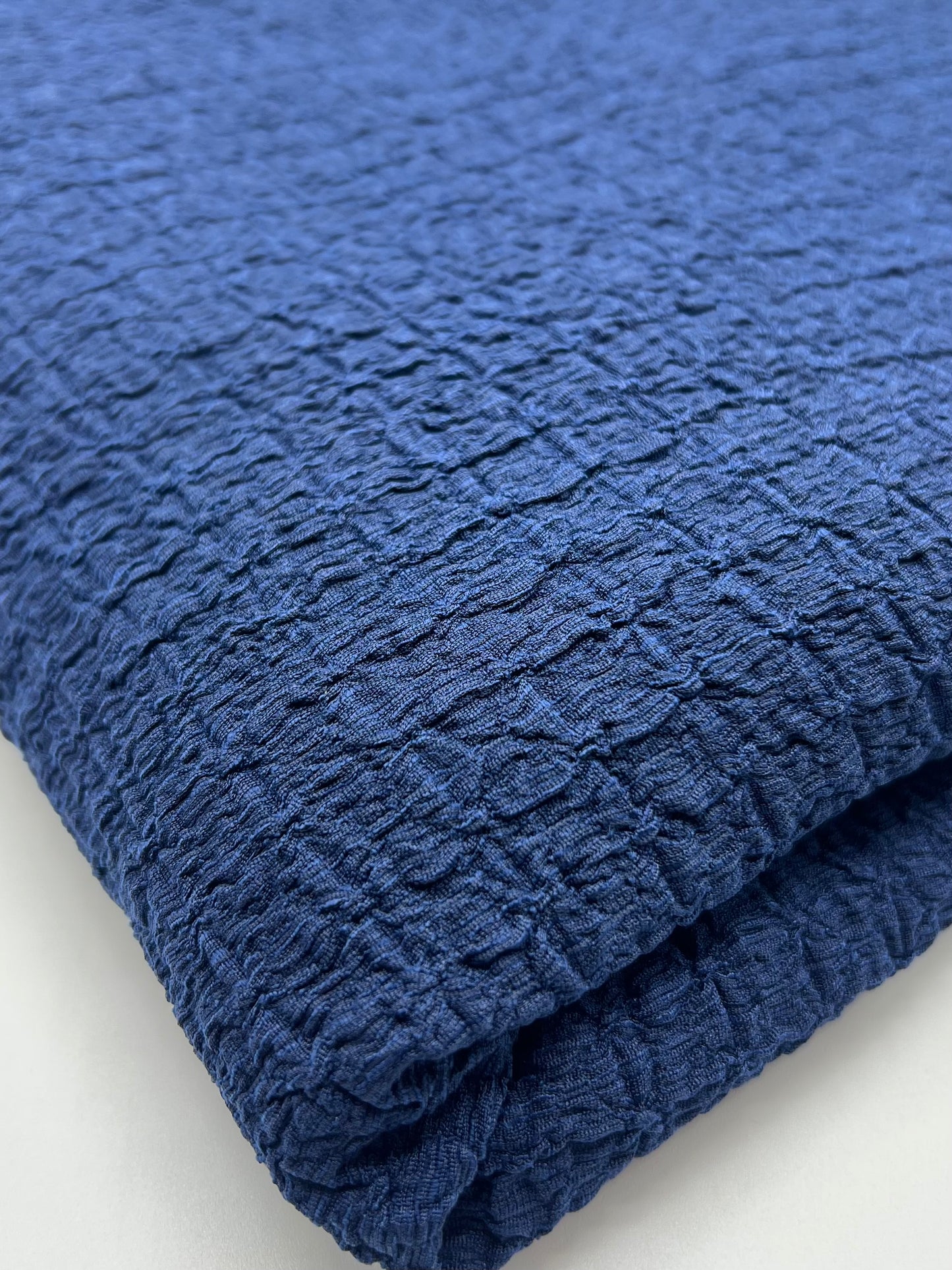 Navy Nacho Soft Textured Stretch Fabric