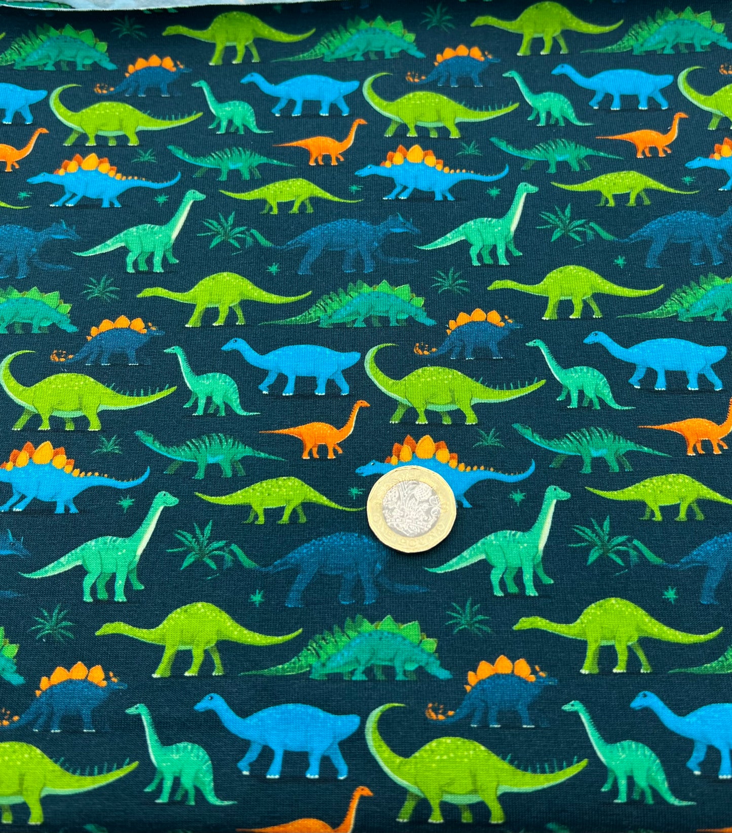 Dinosaurs Print Cotton Stretch Jersey 200 GSM 95/5 Lycra 4 Way Stretch