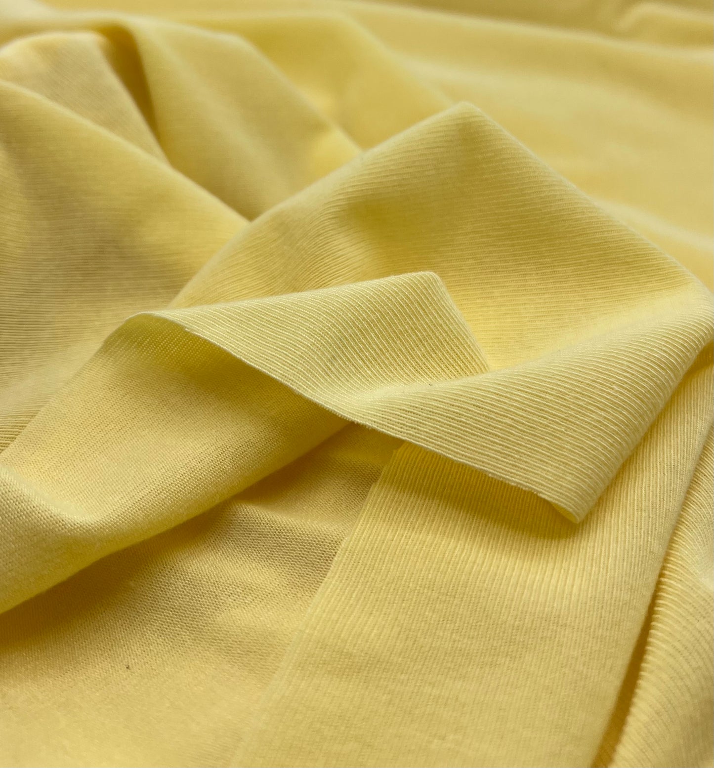 Lemon Yellow Lightweight Melange Knit Stretch Fabric