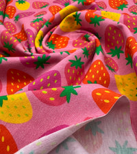 Berry Bright Print Cotton Stretch Jersey 200 GSM 95/5 Lycra 4 Way Stretch