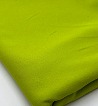 Plain Lime Green Scuba Crepe Stretch Jersey Fabric 4 Way Stretch