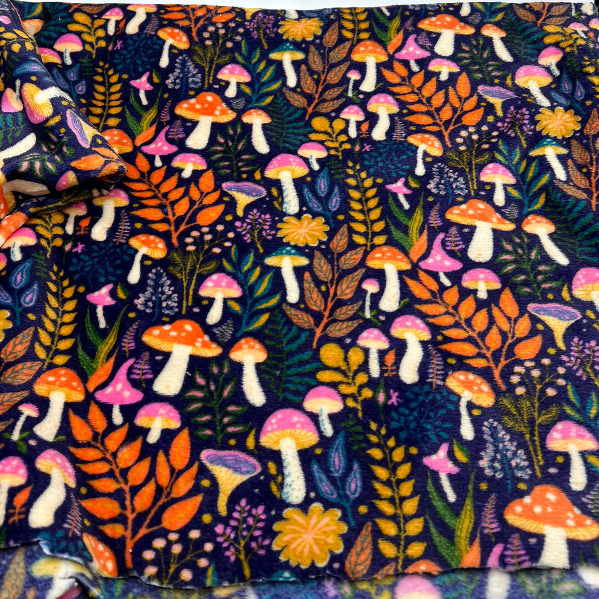 Mushroom Forest Cuddle Fleece Fabric Blanket Loungewear