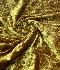 Lime Green Rust Two Tone Crushed Velour Spandex Stretch Fabric