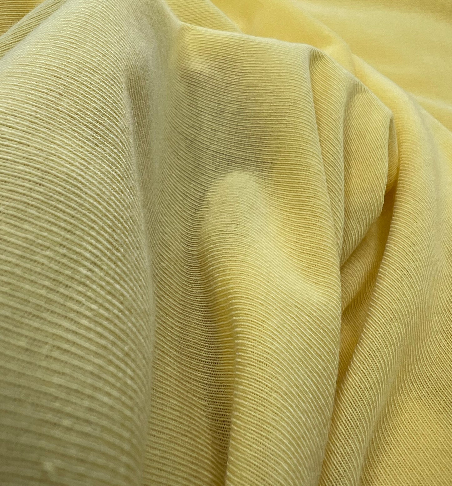 Lemon Yellow Lightweight Melange Knit Stretch Fabric