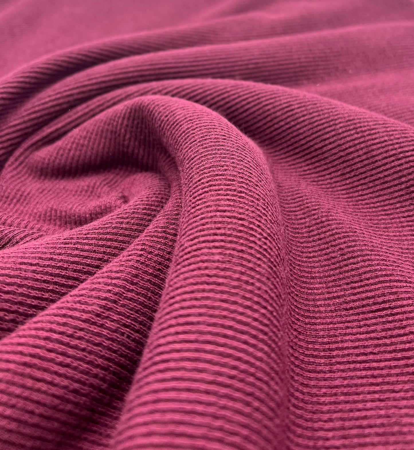 Burgundy Fine Rib 285GSM Stretch Fabric