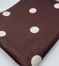 Brown Beige Large Polka Print Liverpool Bullet Stretch Fabric