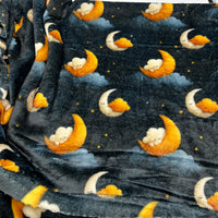 Moon Snooze Cuddle Fleece Fabric Blanket Loungewear