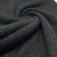 Black Luxury Sherpa Curl Fleece Fluffy Faux Fur Fabric