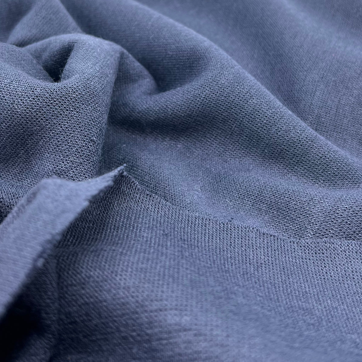 Navy Viscose Knitted Jersey Fabric 260GSM 2 Way Stretch
