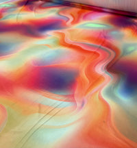 Bright Multi Colour Super Soft Print Stretch Fabric