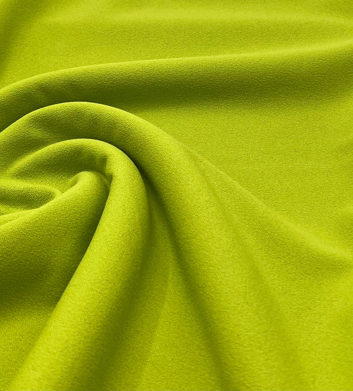 Plain Lime Green Scuba Crepe Stretch Jersey Fabric 4 Way Stretch