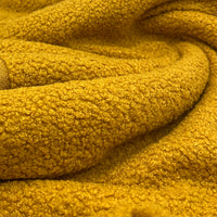 Ochre Mustard Luxury Sherpa Curl Fleece Fluffy Faux Fur Fabric