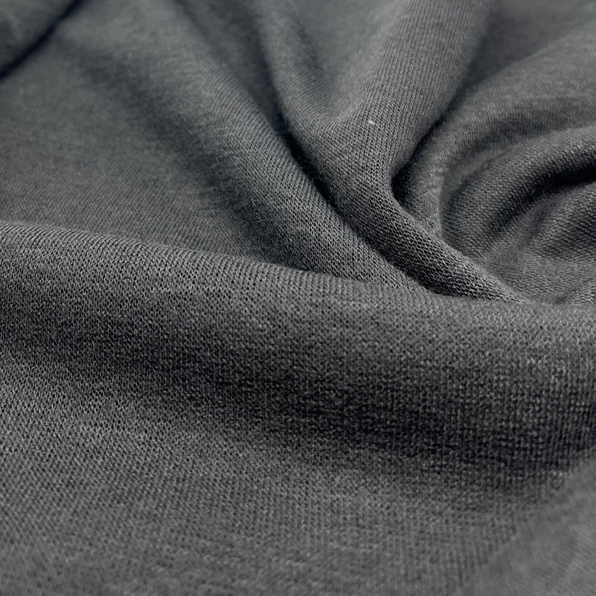 Black Viscose Knitted Jersey Fabric 260GSM 2 Way Stretch