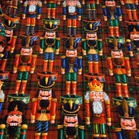 Festive Nutcracker French Terry Loopback Cotton Jersey Lycra 4 Way Stretch