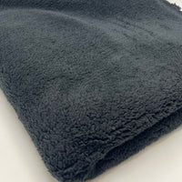 Black Luxury Sherpa Backed Fleece Fluffy Faux Fur Fabric