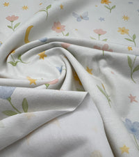 Spring Sprig Print Cotton Stretch Jersey 200 GSM 95/5 Lycra 4 Way Stretch