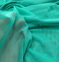 Plain Jade Green Mesh Fabric Stretch