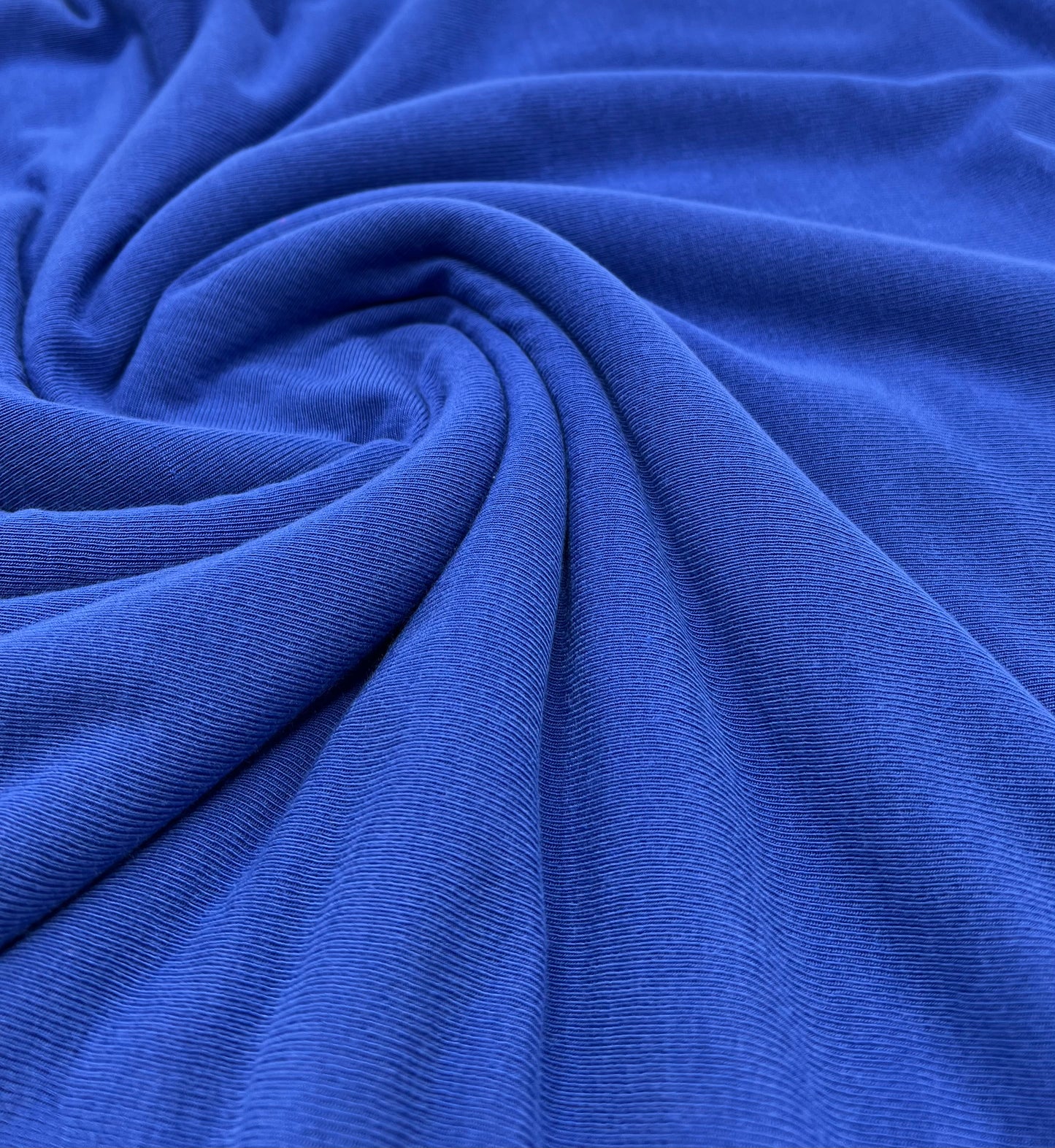 Blue Lightweight Melange Knit Stretch Fabric