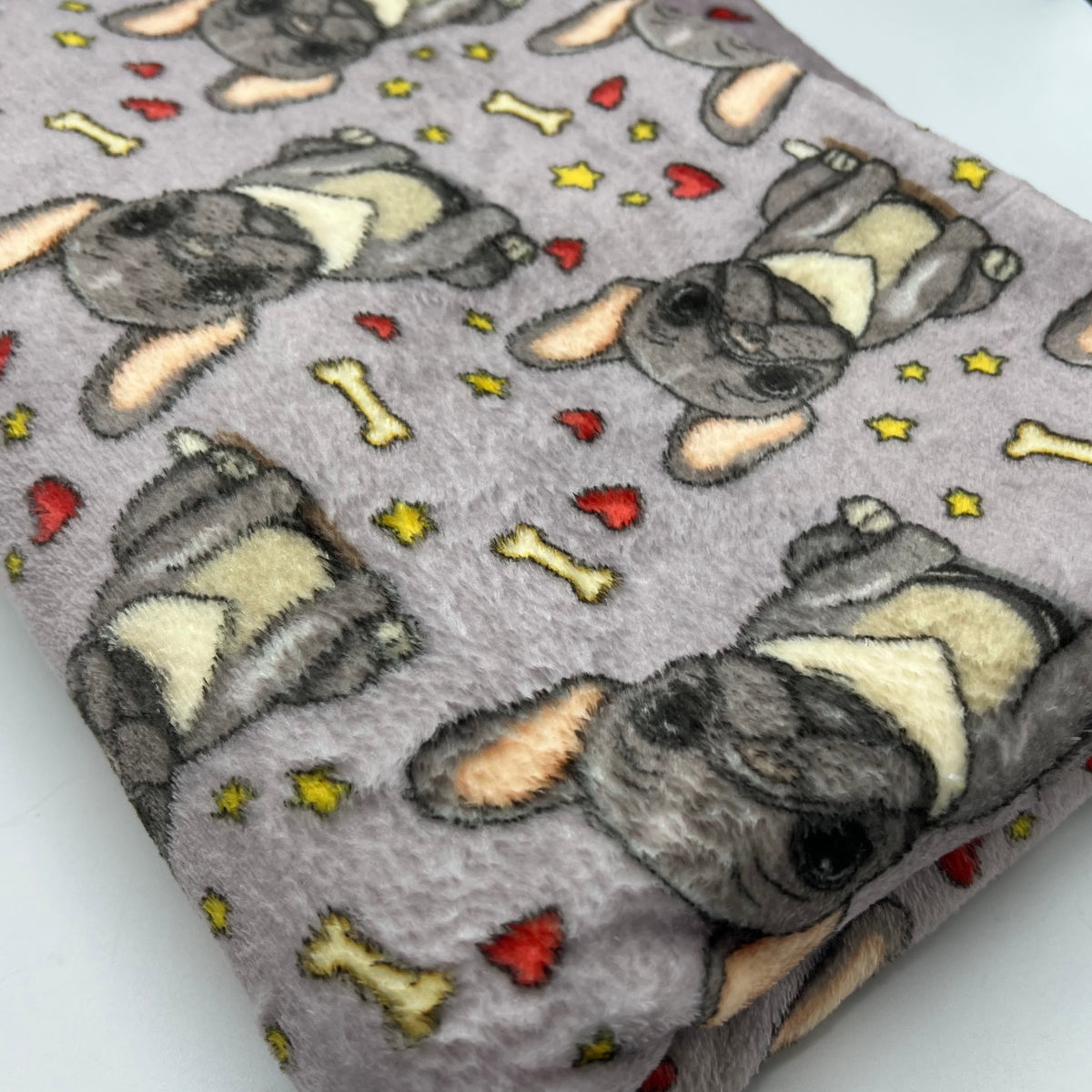 Bone Puppy Cuddle Fleece Fabric Blanket Loungewear