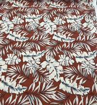 Terracotta Leave Lightweight Fabric 70GSM Non Stretch
