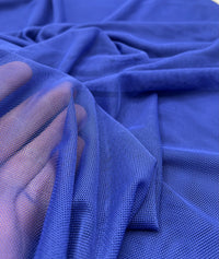 Plain Blue Mesh Fabric Stretch