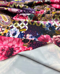 Floral Paisley Printed Swimwear / Sportswear 4 Way Stretch Fabric