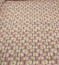Daises Print Cotton Stretch Jersey 200 GSM 95/5 Lycra 4 Way Stretch