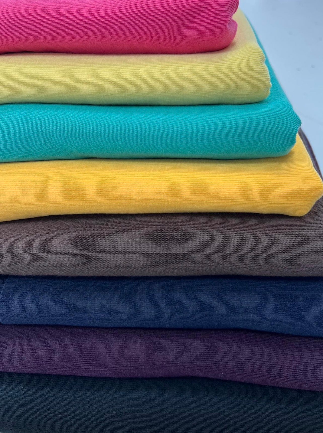 Hot Pink Lightweight Melange Knit Stretch Fabric