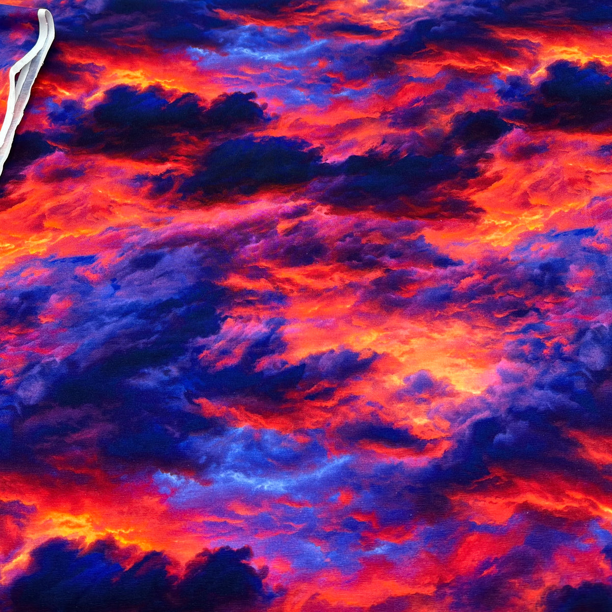 Sunset Clouds Print Cotton Jersey 200 GSM 95/5 Lycra 4 Way Stretch