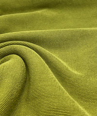 Green Fine Rib Stretch Fabric