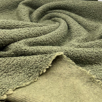 Khaki Luxury Sherpa Curl Fleece Fluffy Faux Fur Fabric
