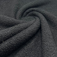 Black Luxury Sherpa Curl Fleece Fluffy Faux Fur Fabric