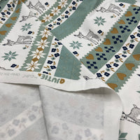 Mint Deer French Terry Loopback Cotton Jersey Lycra 4 Way Stretch