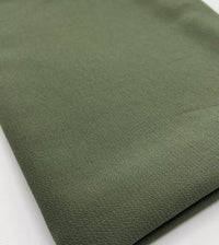 Khaki Green Plain Lightweight Bubble Crepe Fabric