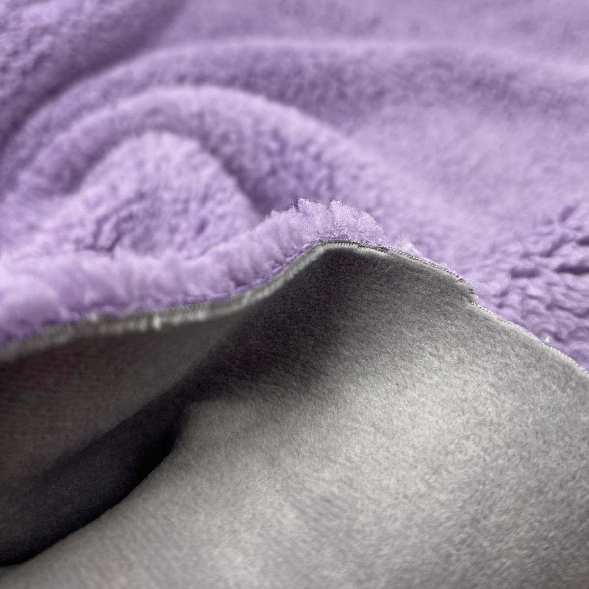Lilac Grey Luxury Sherpa Backed Fleece Fluffy Faux Fur Fabric L
