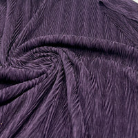 Plum Wave Plisse Pleated Stretch Fabric