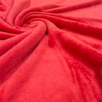 Red Super Soft Plain Cuddle Fleece Fabric Blanket Loungewear