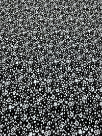 Black Floral Ditsy Print Viscose Elastane Fabric