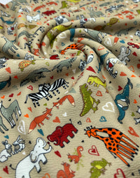 Animal Beige Print Liverpool Stretch Fabric