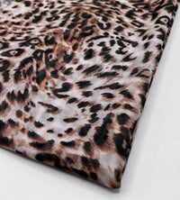 Animal Brown Mesh Fabric Stretch - T9 Fabrics