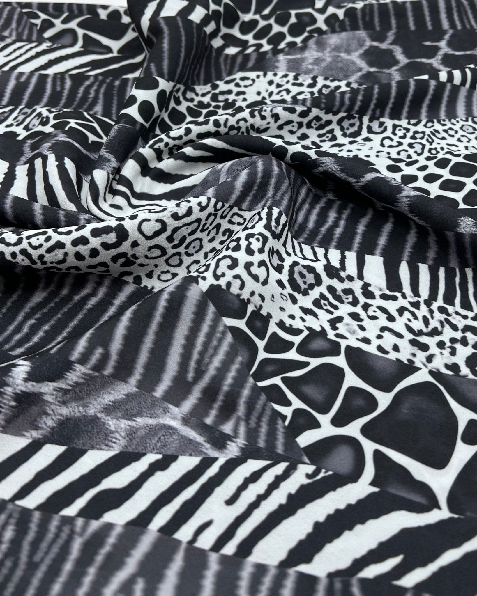 Animal Mix Print Chiffon Fabric - T9 Fabrics