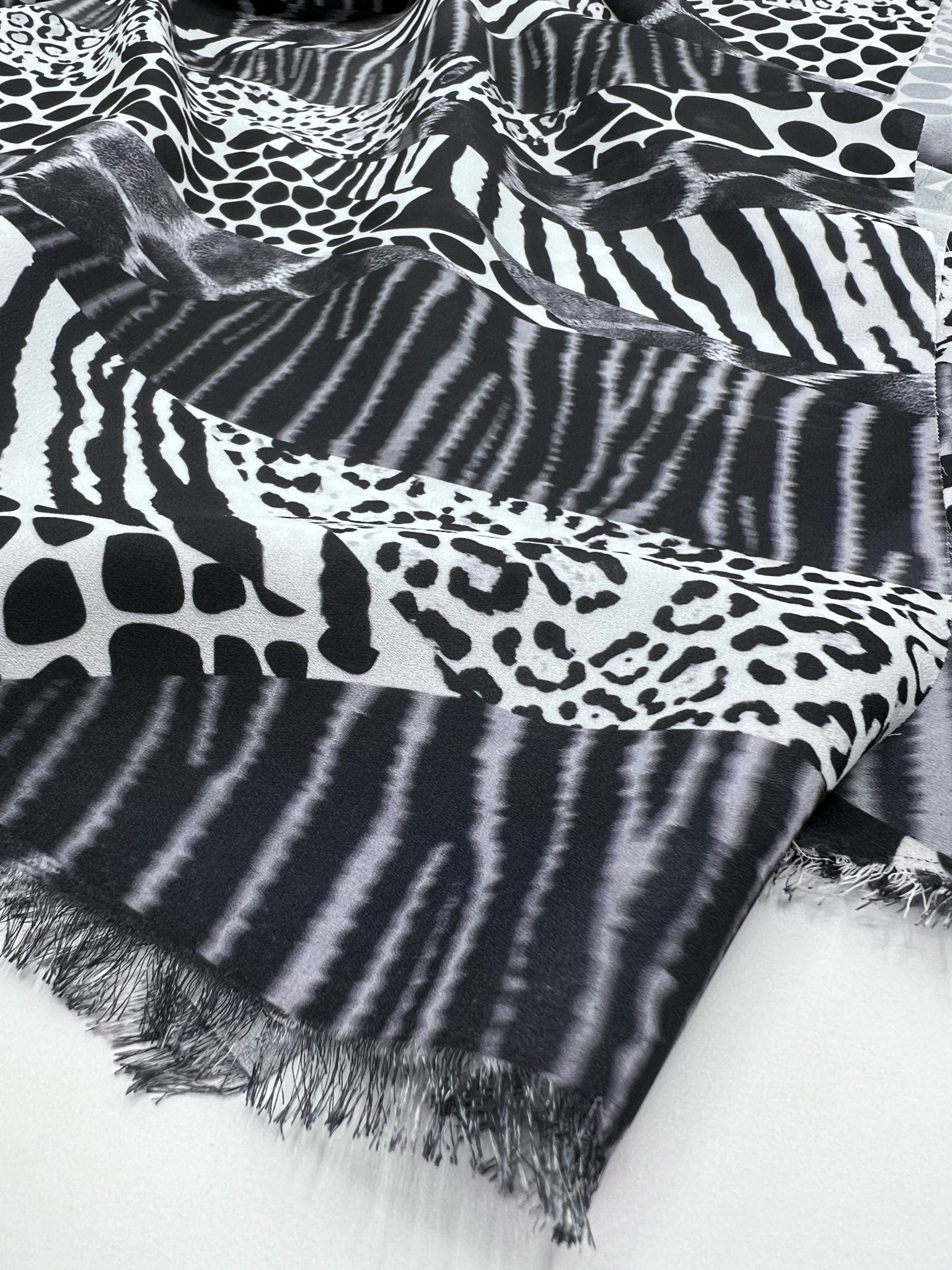 Animal Mix Print Chiffon Fabric - T9 Fabrics