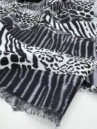 Animal Mix Print Chiffon Fabric - T9 Fabrics