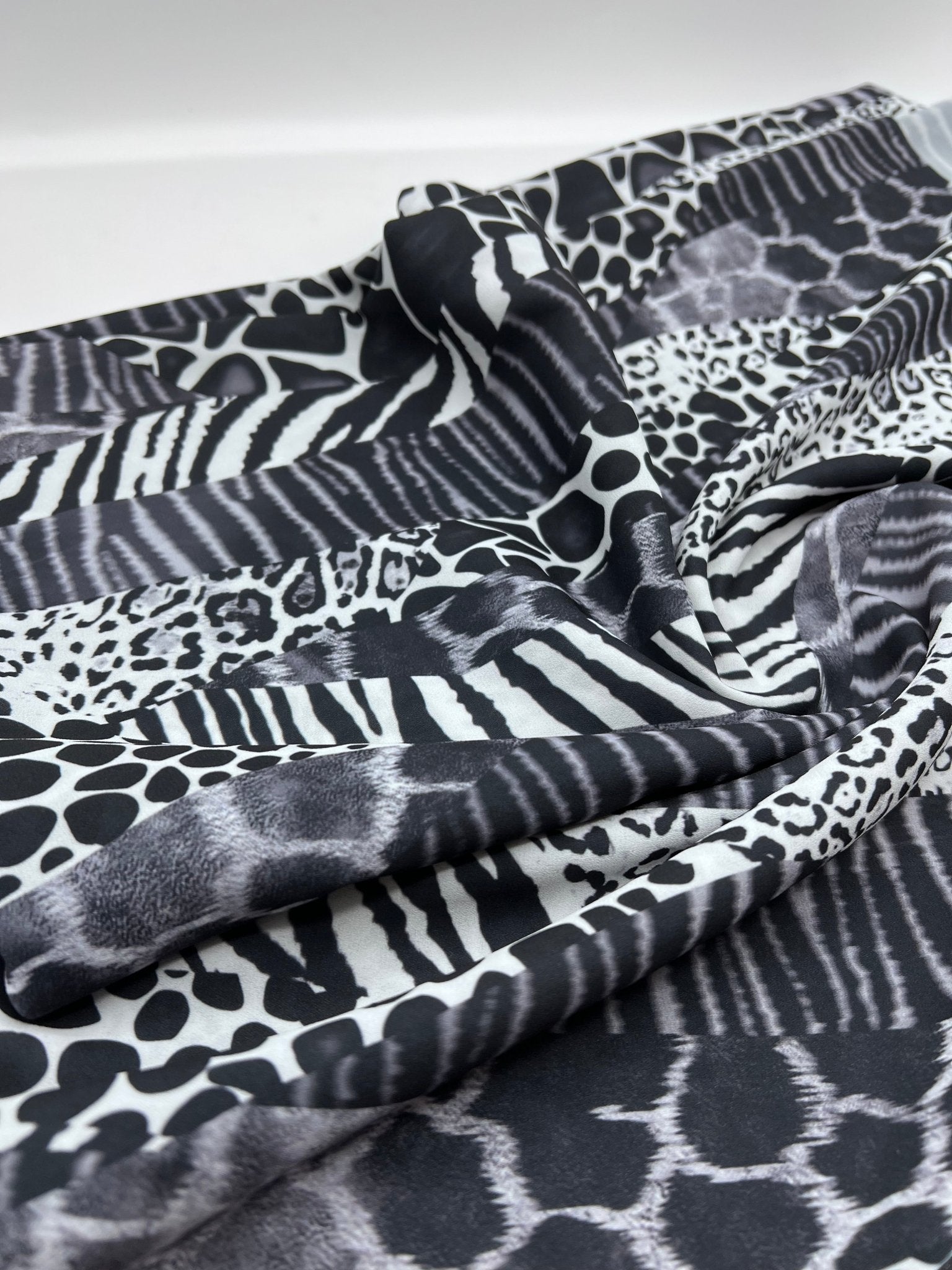 Animal Mix Print Chiffon Fabric - T9 Fabrics