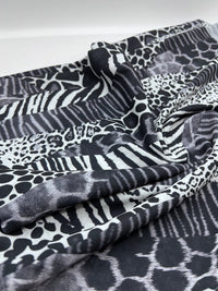 Animal Mix Print Chiffon Fabric - T9 Fabrics