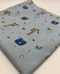 Animals Scoot Printed Poly Cotton 90 GSM 80/20 44 Inch Non Stretch - T9 Fabrics