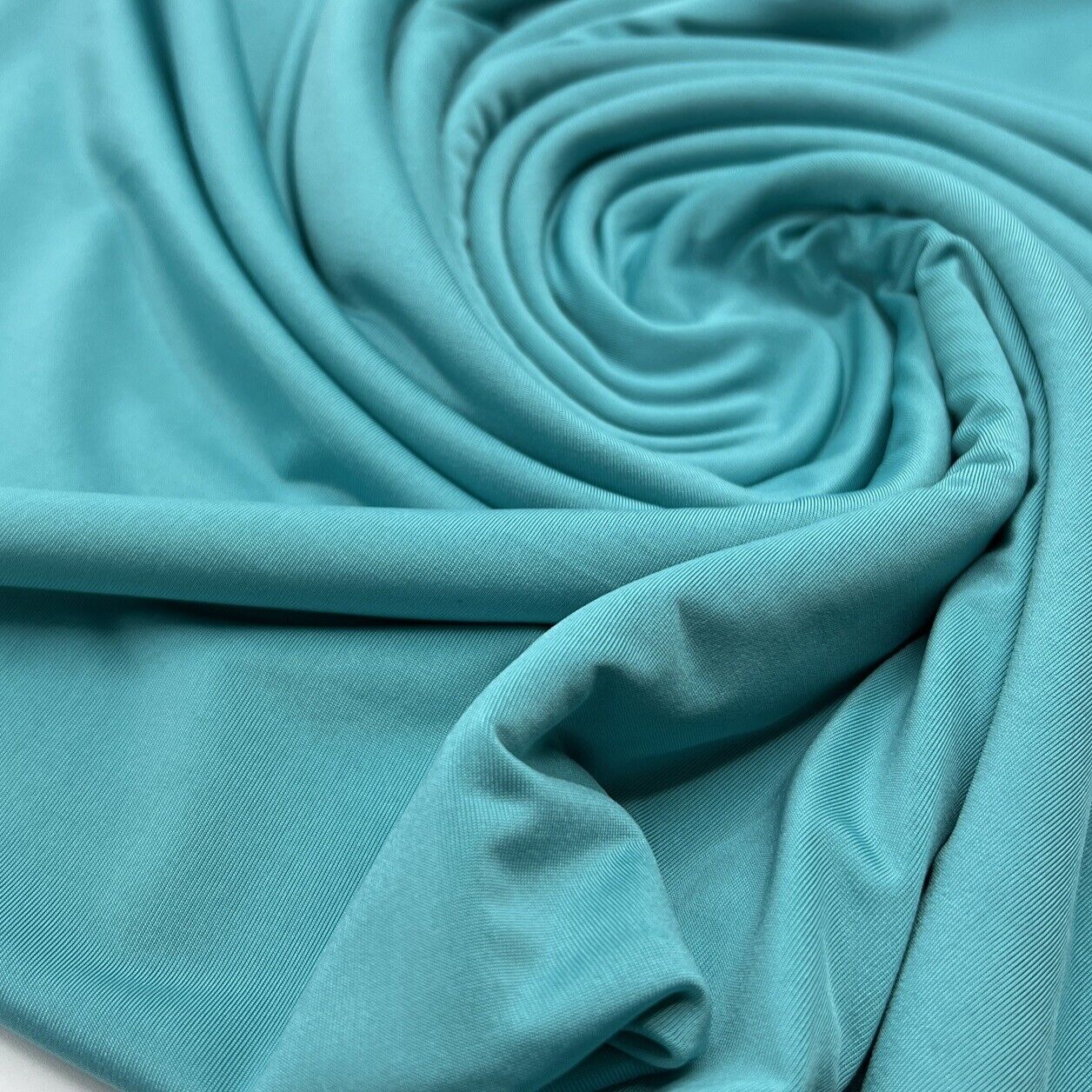 Aqua Blue Plain Soft Touch Stretch Fabric - T9 Fabrics