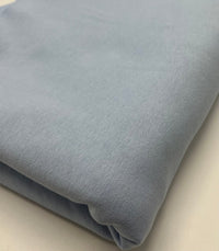 Baby Blue Thick Cotton Mix Sweatshirt Fabric 250 GSM 2 Way Stretch - T9 Fabrics